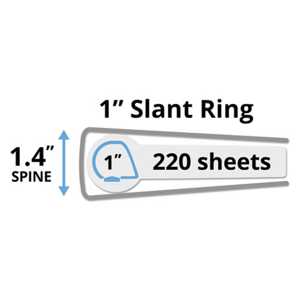 DURABLE VIEW BINDER W/DURAHINGE & SLANT RINGS - CORAL