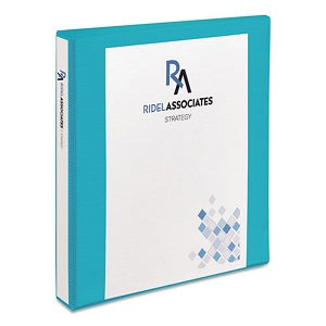 DURABLE VIEW BINDER W/ DURAHINGE & SLANT RINGS - AQUA