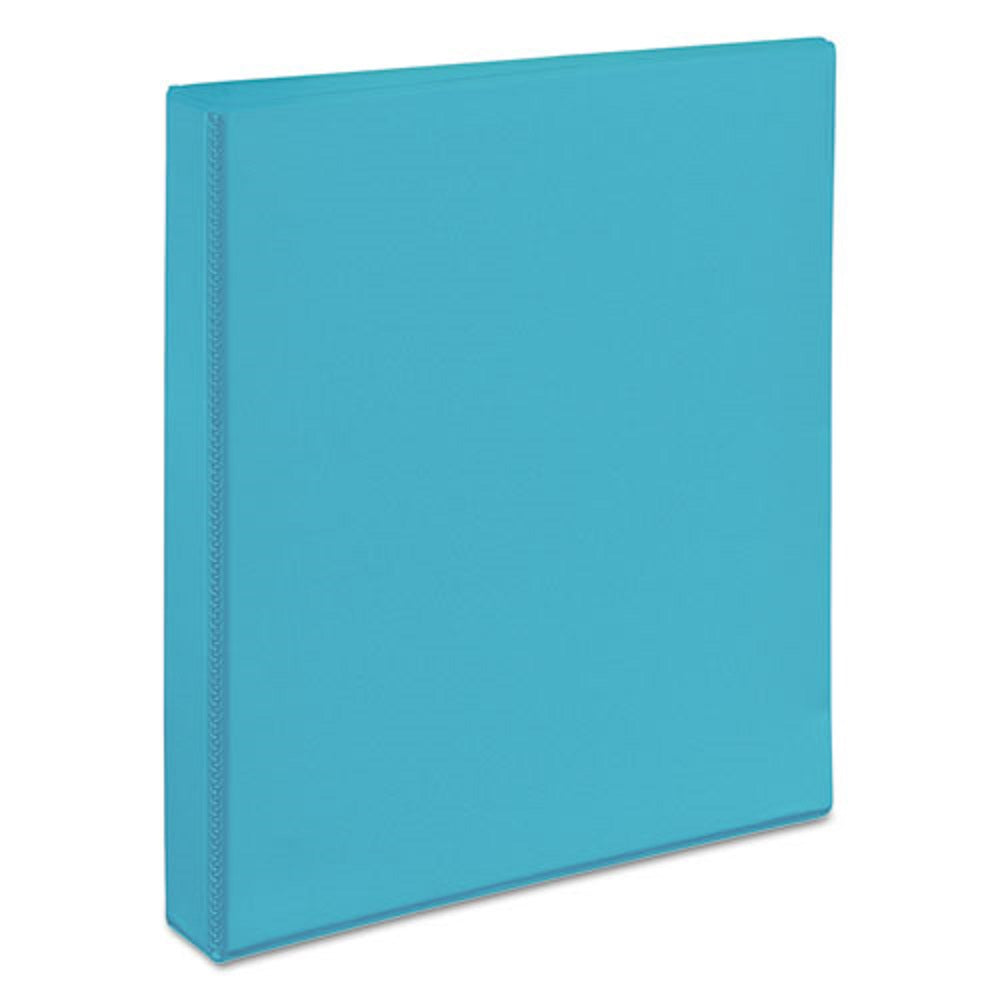 DURABLE VIEW BINDER W/ DURAHINGE & SLANT RINGS - AQUA