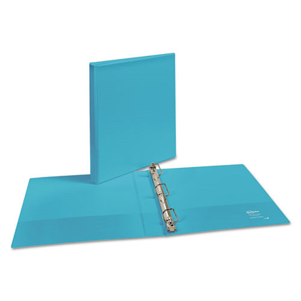 DURABLE VIEW BINDER W/ DURAHINGE & SLANT RINGS - AQUA