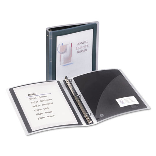 FLEXI-VIEW BINDER W/ ROUND RINGS - BLACK