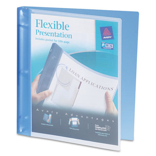 FLEXIBLE VIEW BINDER W/ ROUND RINGS - BLUE