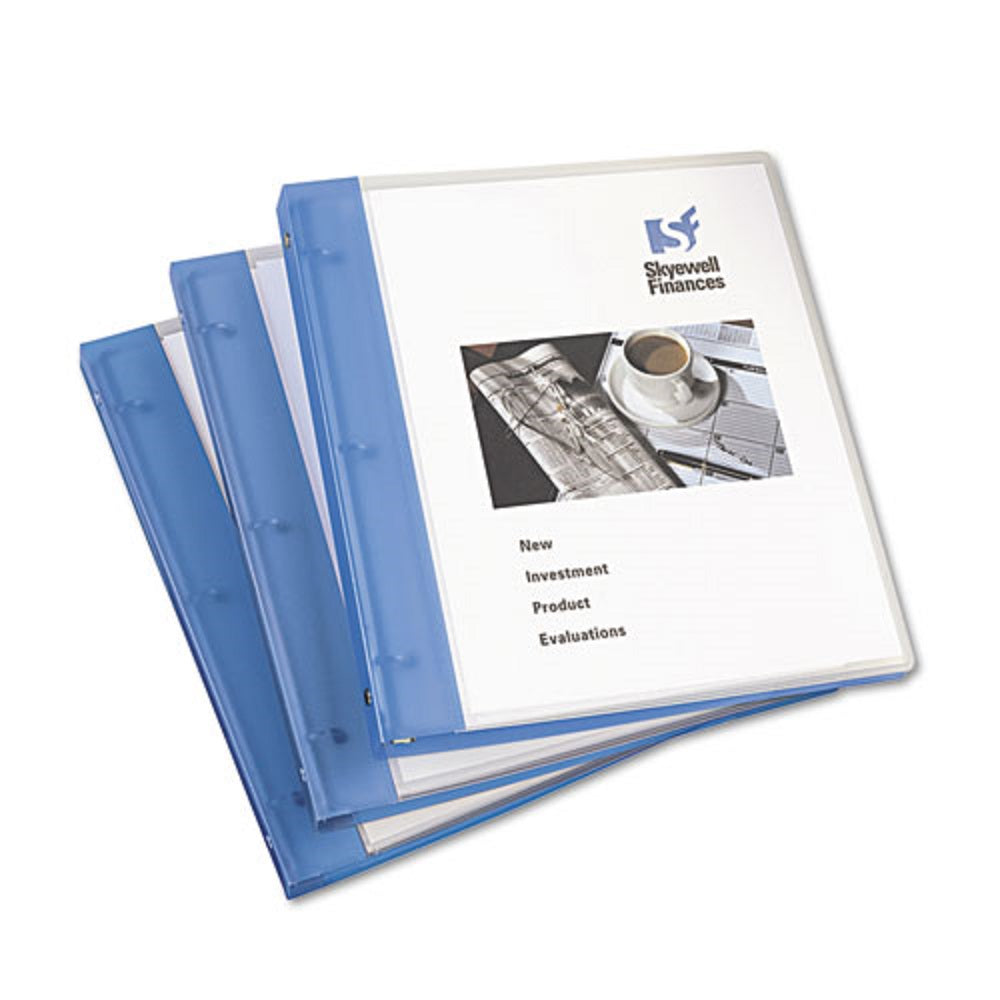 FLEXIBLE VIEW BINDER W/ ROUND RINGS - BLUE