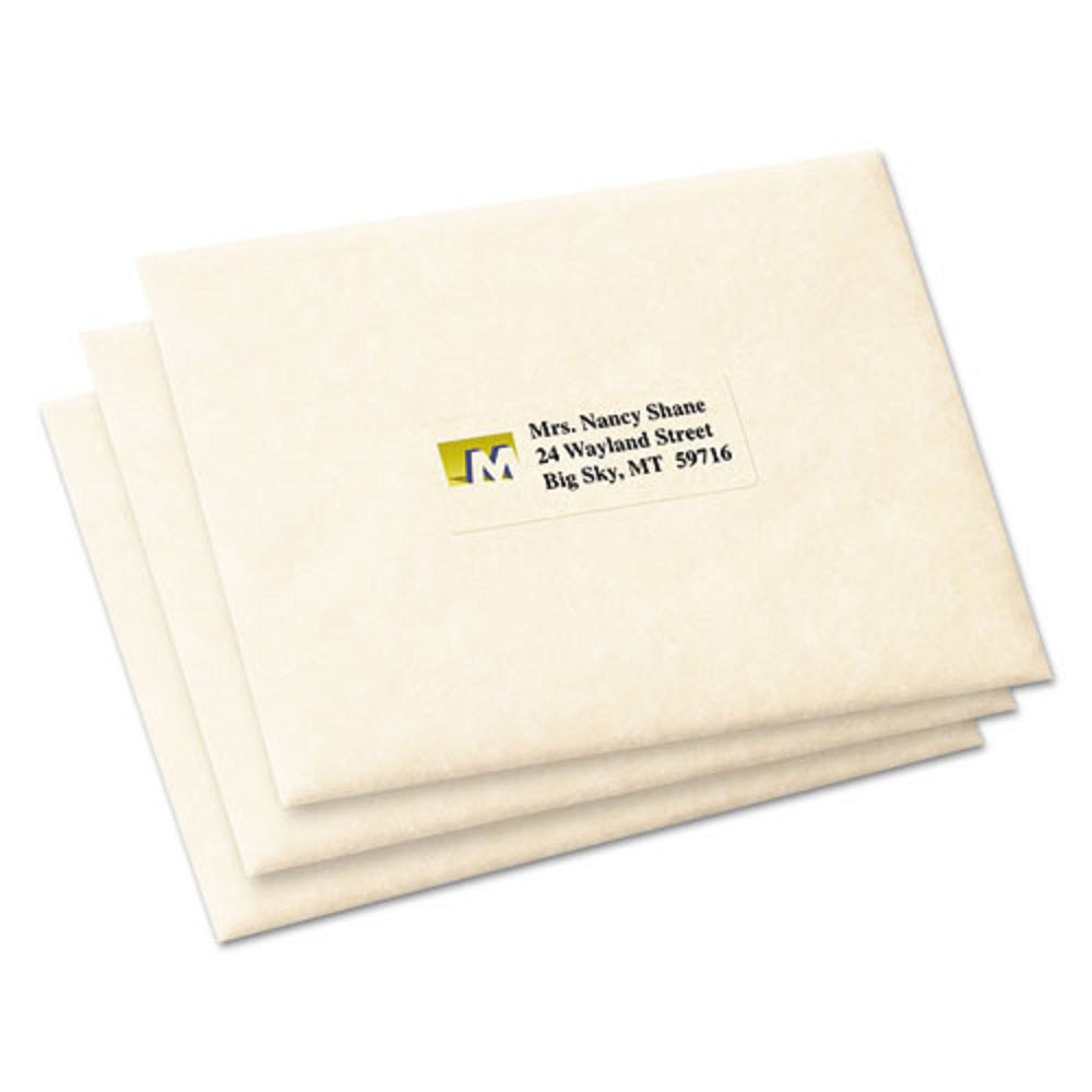 MATTE CLEAR EASY PEEL MAILING LABELS W/ SURE FEED TECHNOLOGY