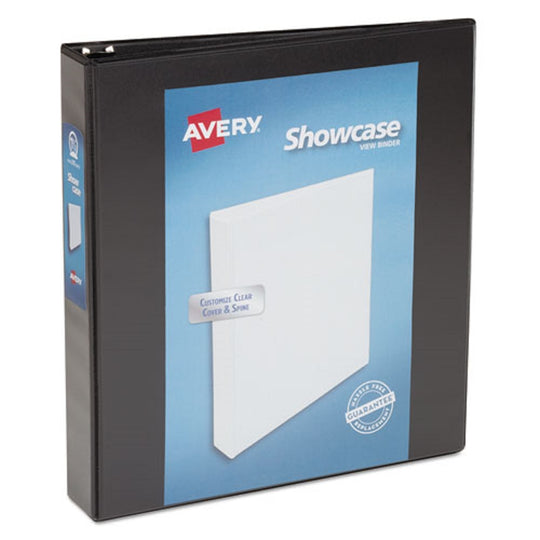 SHOWCASE ECONOMY VIEW BINDER W/ ROUND RINGS - BLACK