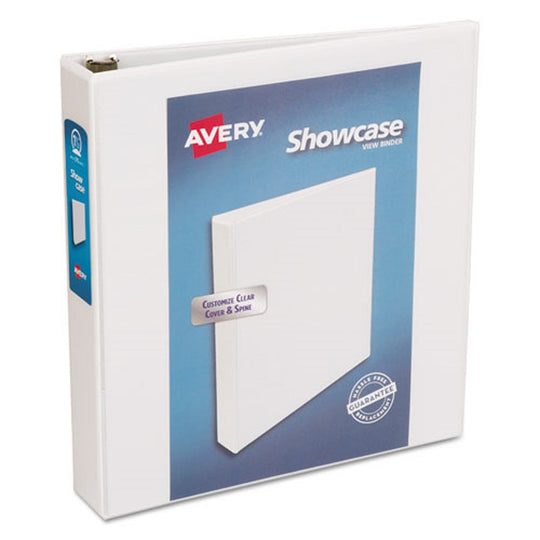 SHOWCASE ECONOMY VIEW BINDER W/ ROUND RINGS - WHITE