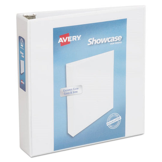 SHOWCASE ECONOMY VIEW BINDER W/ ROUND RINGS - WHITE