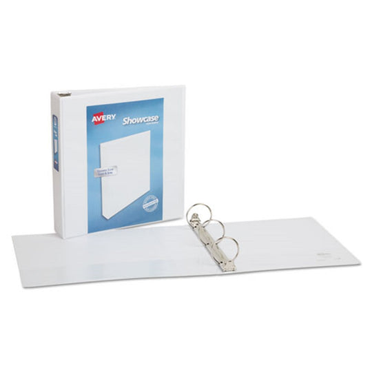 SHOWCASE ECONOMY VIEW BINDER W/ ROUND RINGS - WHITE