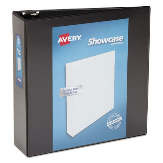 SHOWCASE ECONOMY VIEW BINDER W/ ROUND RINGS - BLACK