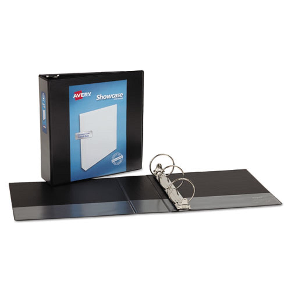 SHOWCASE ECONOMY VIEW BINDER W/ ROUND RINGS - BLACK