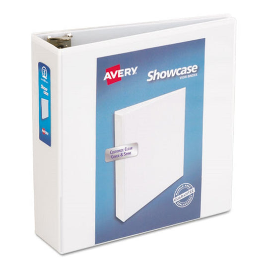 SHOWCASE ECONOMY VIEW BINDER W/ ROUND RINGS - WHITE