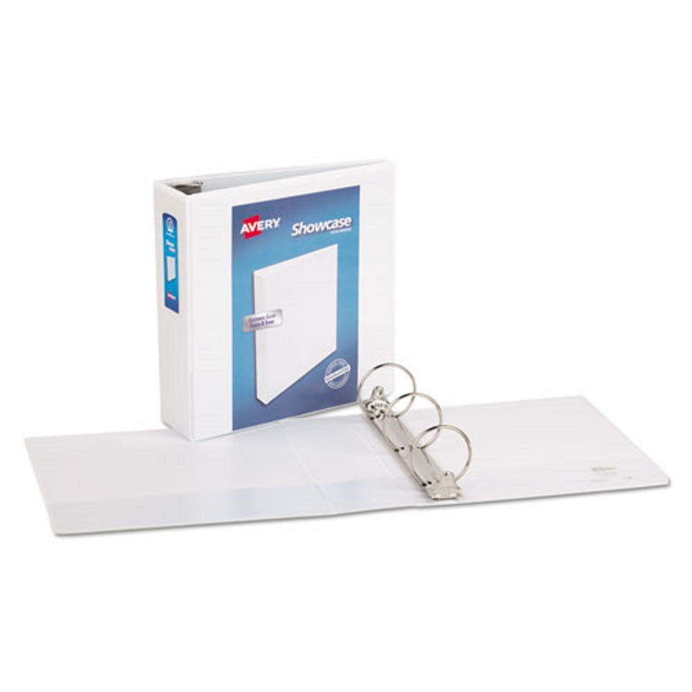 SHOWCASE ECONOMY VIEW BINDER W/ ROUND RINGS - WHITE