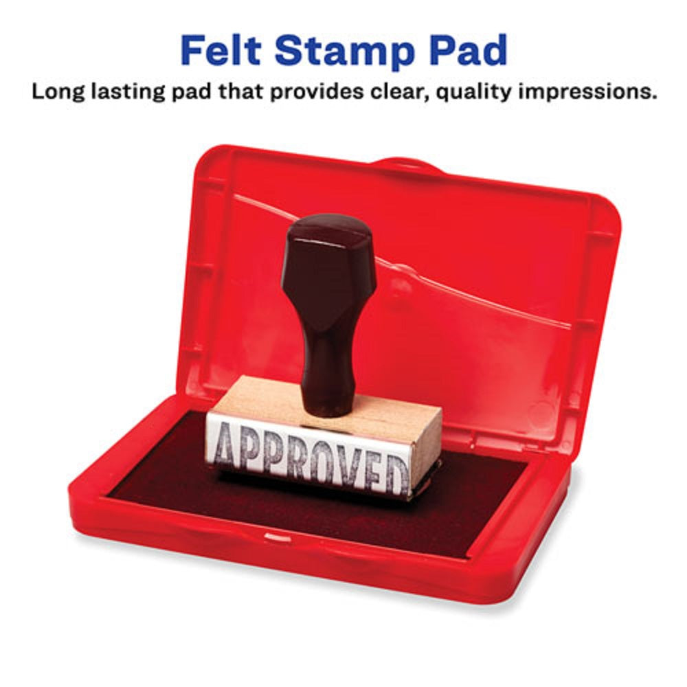 PRE-INKED FELT STAMP PAD - RED