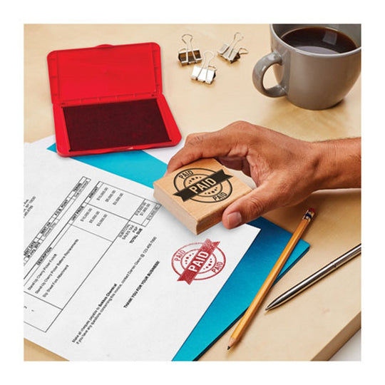 PRE-INKED FELT STAMP PAD - RED