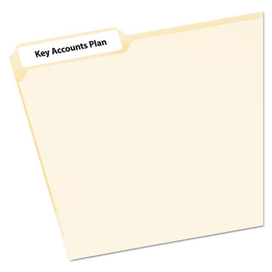 MINI-SHEETS PERMANENT FILE FOLDER LABELS - WHITE