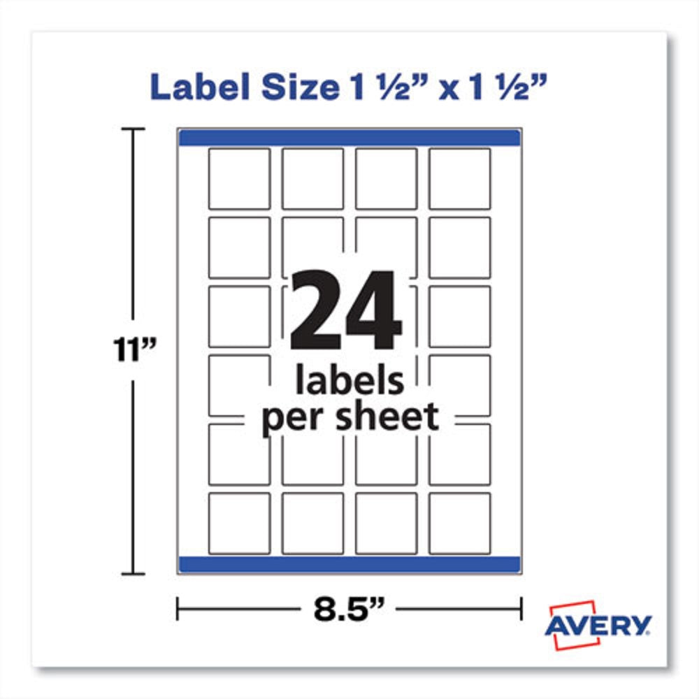 SQUARE LABELS W/ SURE FEED & TRUEBLOCK - WHITE