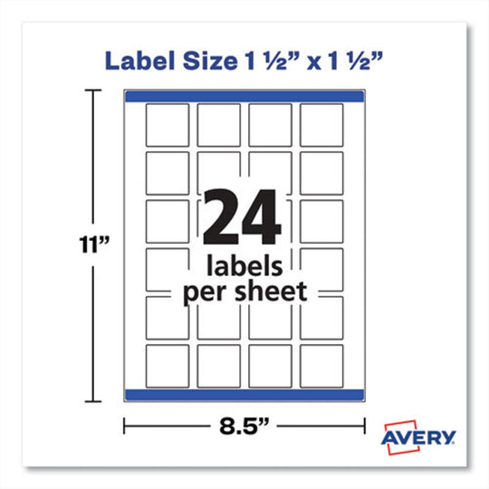 SQUARE LABELS W/ SURE FEED & TRUEBLOCK - WHITE