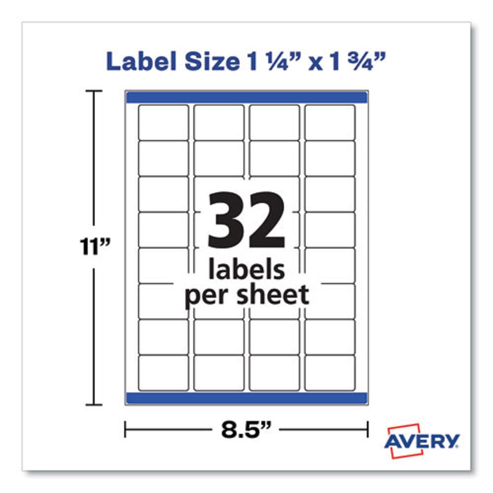 REMOVABLE DURABLE WHITE RECTANGLE LABELS W/ SURE FEED