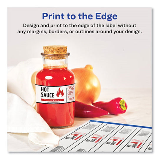 WATER-RESISTANT WRAPAROUND LABELS W/ SURE FEED - WHITE