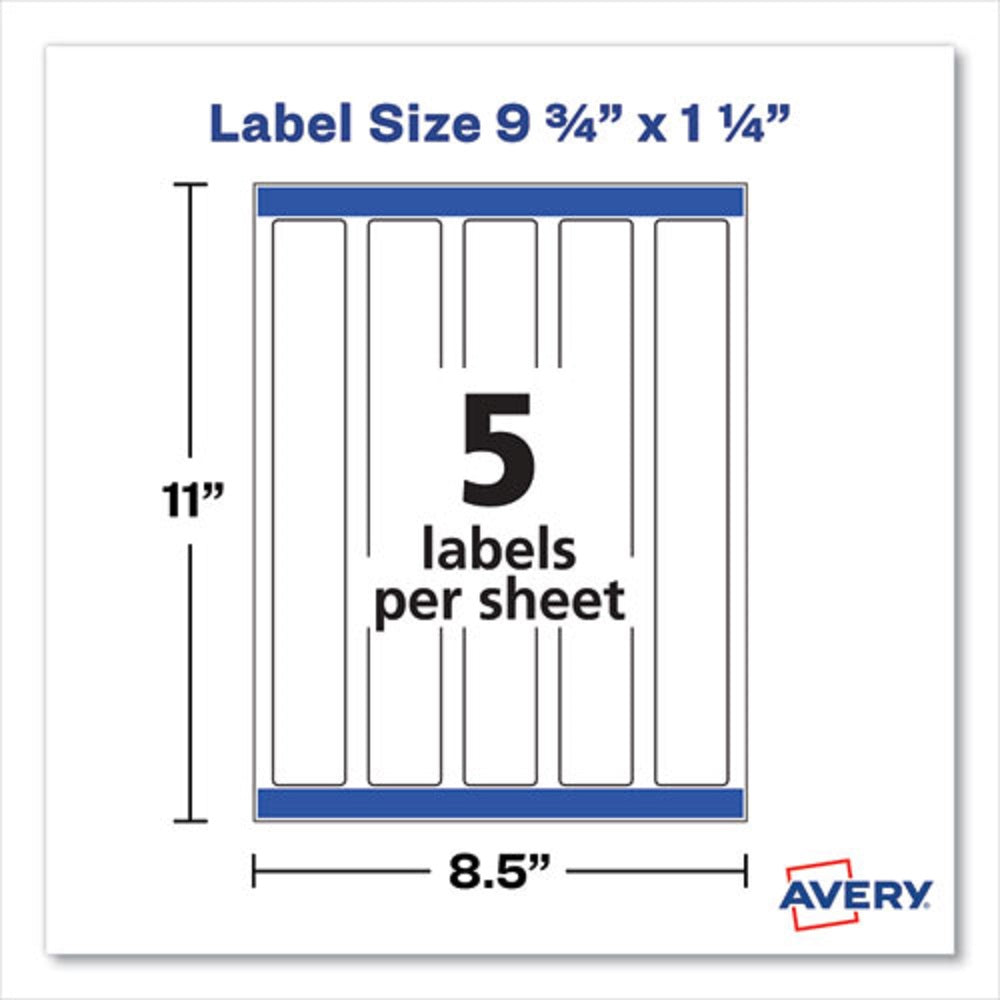 WATER-RESISTANT WRAPAROUND LABELS W/ SURE FEED - WHITE