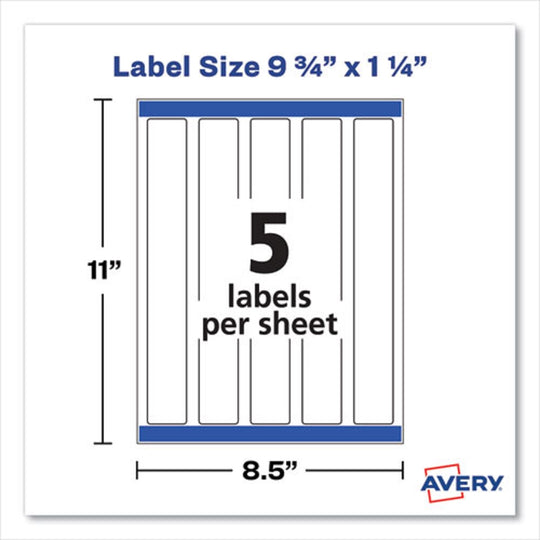 WATER-RESISTANT WRAPAROUND LABELS W/ SURE FEED - WHITE