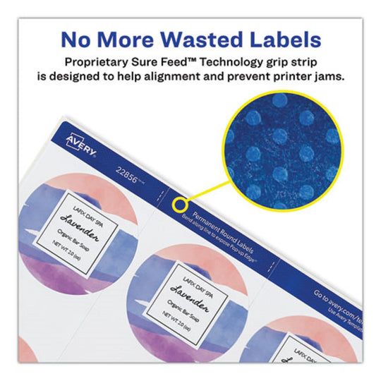 DURABLE ID LABELS W/ SURE FEED TECHNOLOGY - WHITE