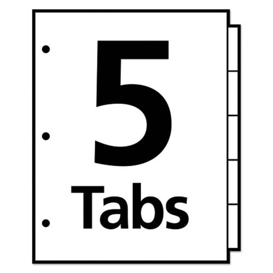 BIG TAB ERASEABLE WRITE-ON DIVIDERS - WHITE