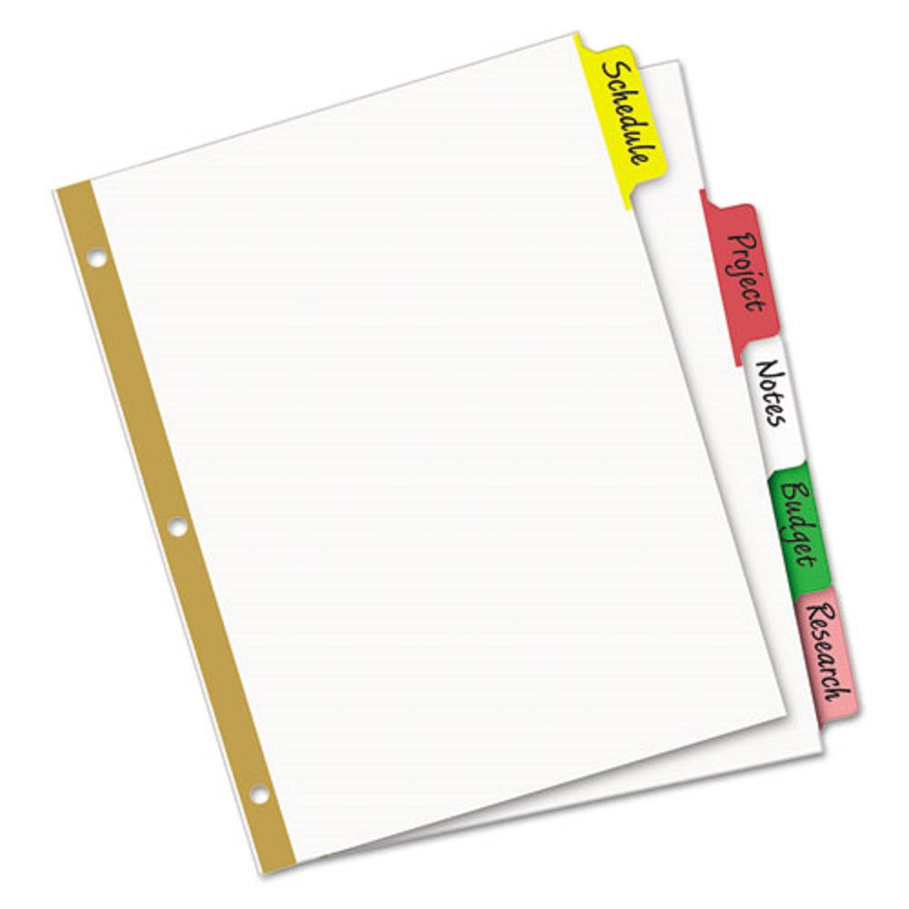 BIG TAB WRITE & ERASE DIVIDERS - MULTI-COLOR