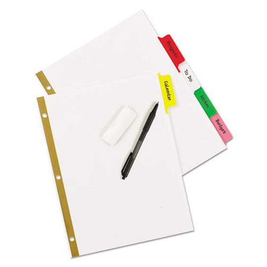 BIG TAB WRITE & ERASE DIVIDERS - MULTI-COLOR