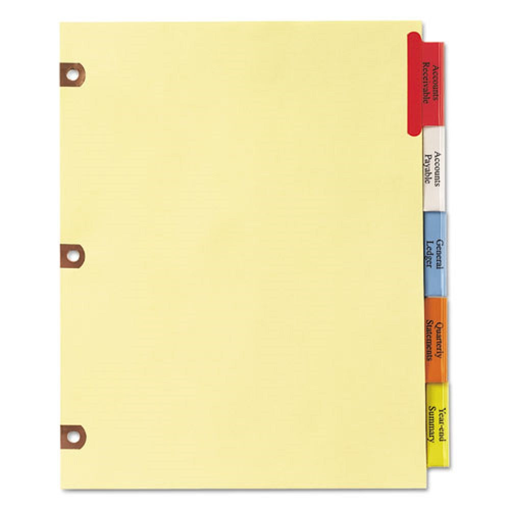 INSERTABLE BIG TAB DIVIDERS, 5 TAB - LETTER