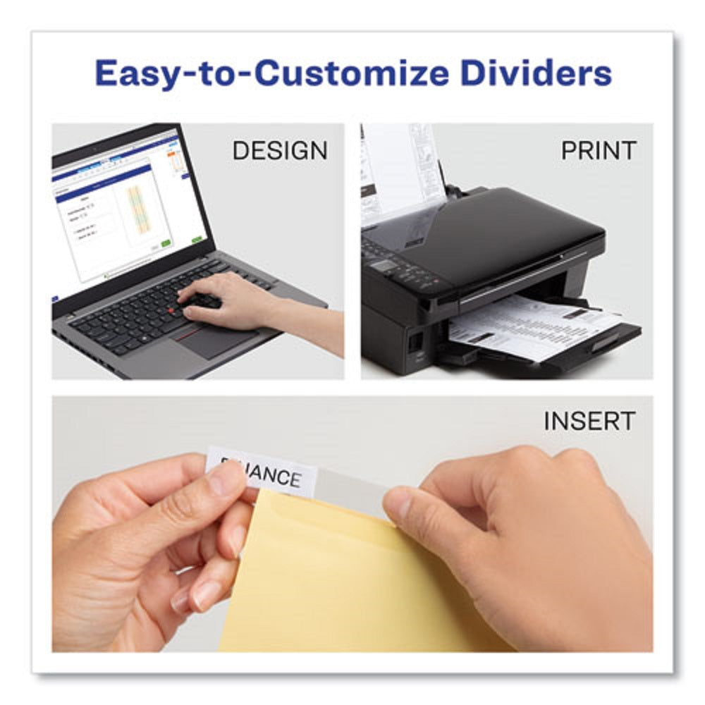 INSERTABLE BIG TAB DIVIDERS - 5 TAB - LETTER