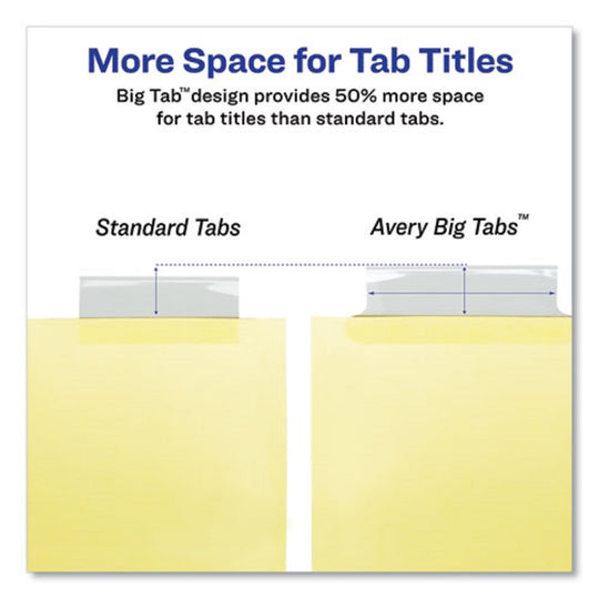 INSERTABLE BIG TAB DIVIDERS - 5 TAB - LETTER