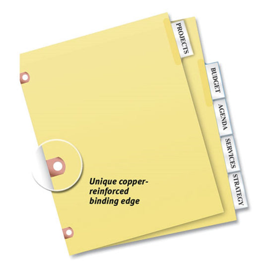 INSERTABLE BIG TAB DIVIDERS - 5 TAB - LETTER