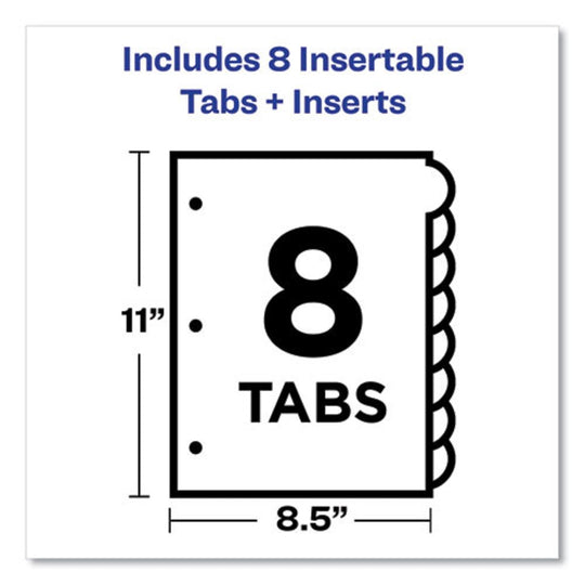 INSERTABLE BIG TAB DIVIDERS - LETTER - MULTI-COLOR TABS