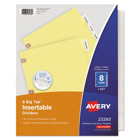 AVERY INSERTABLE BIG TAB DIVIDERS