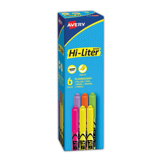 AVERY PEN-STYLE FLUORESCENT HIGHLIGHTERS