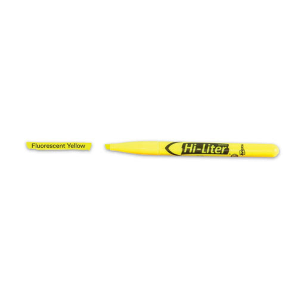 AVERY FLUORESCENT YELLOW INK  - HI-LITER PEN STYLE - CHISEL TIP -1/DOZEN