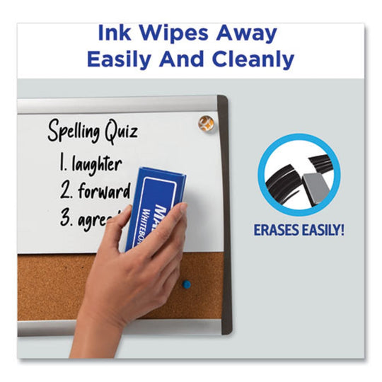 MARKS A LOT DESK-STYLE DRY ERASE MARKER, BROAD CHISEL TIP - BLACK