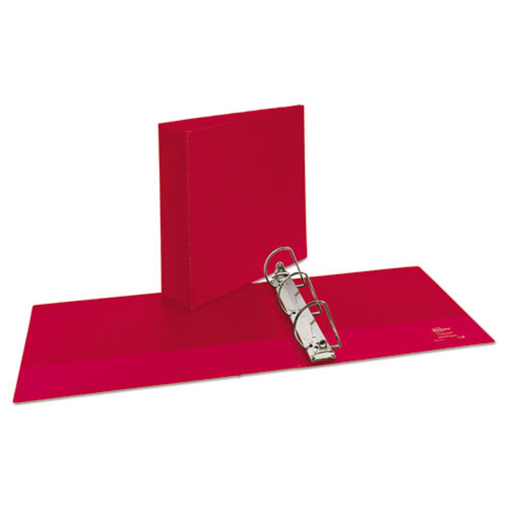 DURABLE NON-VIEW BINDER W/ DURAHINGE & SLANT RINGS - RED