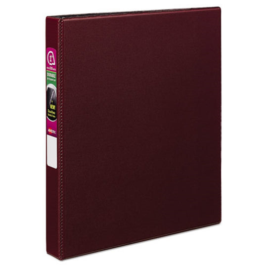 DURABLE NON-VIEW BINDER W/DURAHING & SLANT RINGS - BURGUNDY