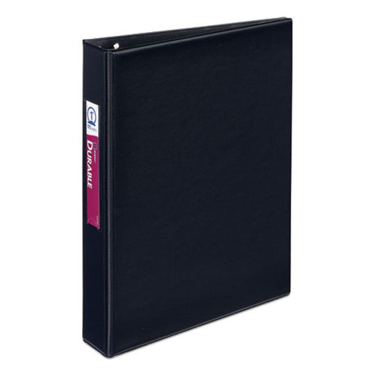 NINI SIZE DURABLE NON-VIEW BINDER W/ ROUND RINGS - BLACK