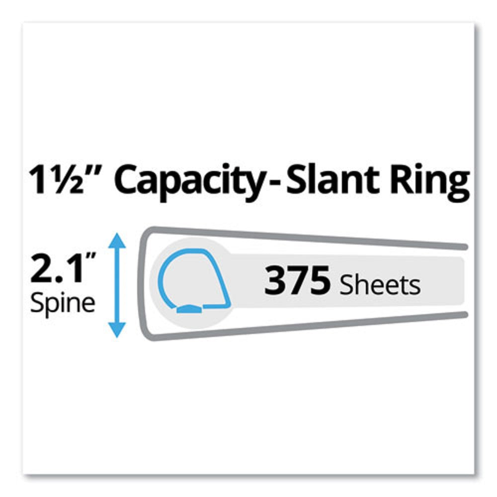 DURABLE NON-VIEW BINDER W/ DURAHINGE & SLANT RINGS - BLUE