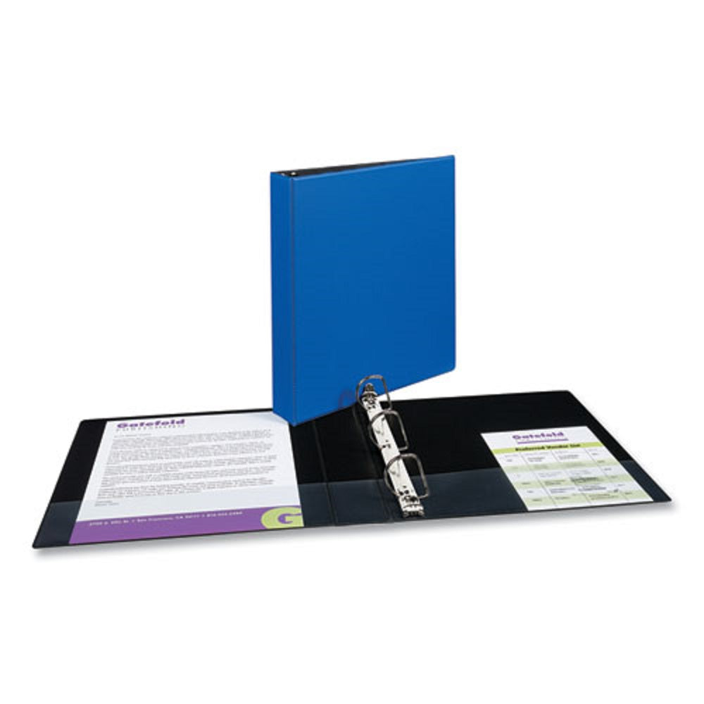 DURABLE NON-VIEW BINDER W/ DURAHINGE & SLANT RINGS - BLUE