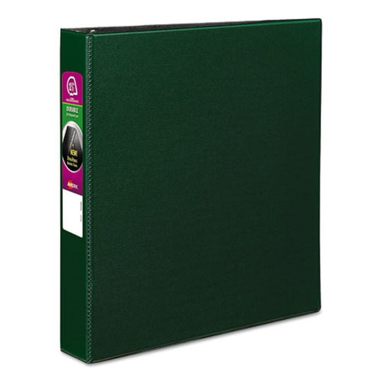 DURABLE NON-VIEW BINDER W/ DURAHINGE & SLANT RINGS - GREEN