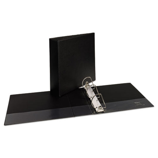 DURABLE VIEW BINDER W/DURAHINGE & SLANT RINGS - BLACK