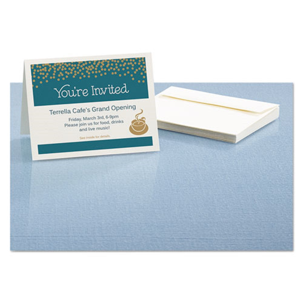 NOTE CARDS W/ MATCHING ENVELOPES, INKJET - WHITE