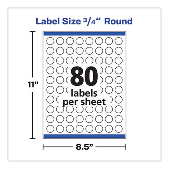 PRINTABLE SELF ADHESIVE PERMANENT ID LABELS W/ SURE FEED - WHITE