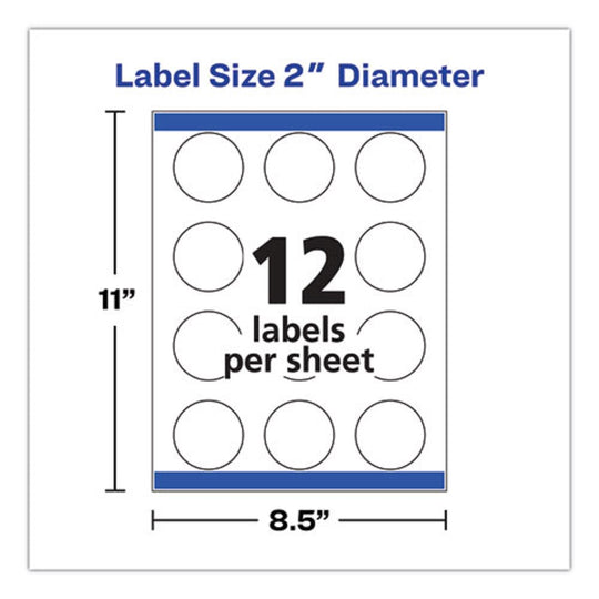 DISSOLVABLE LABELS W/ SURE FEED TECHNOLOGY - WHITE