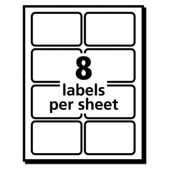 ECOFRIENDLY ADHESIVE NAME BADGE LABELS - WHITE