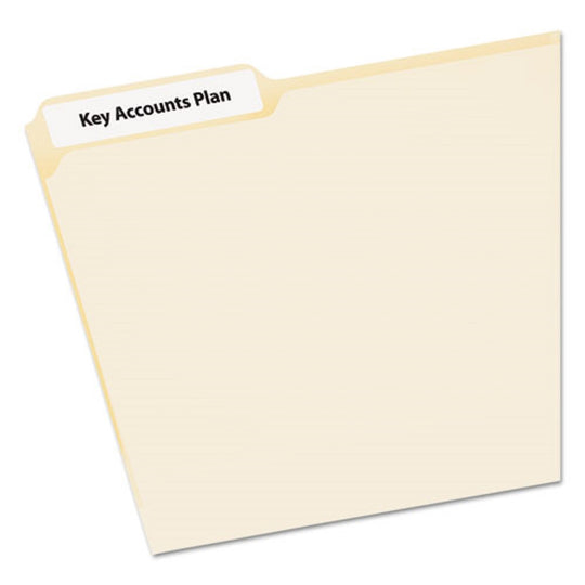 ECOFRIENDLY PERMANENT FILE FOLDER LABELS - WHITE